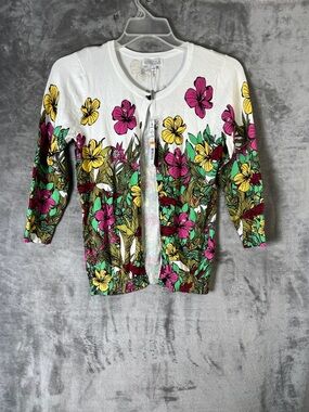 Joseph Floral Tee with Pink and Pale Yellow Accents